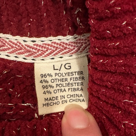 Women’s Red Sweater - Weatherproof Vintage - Picture 3 of 5